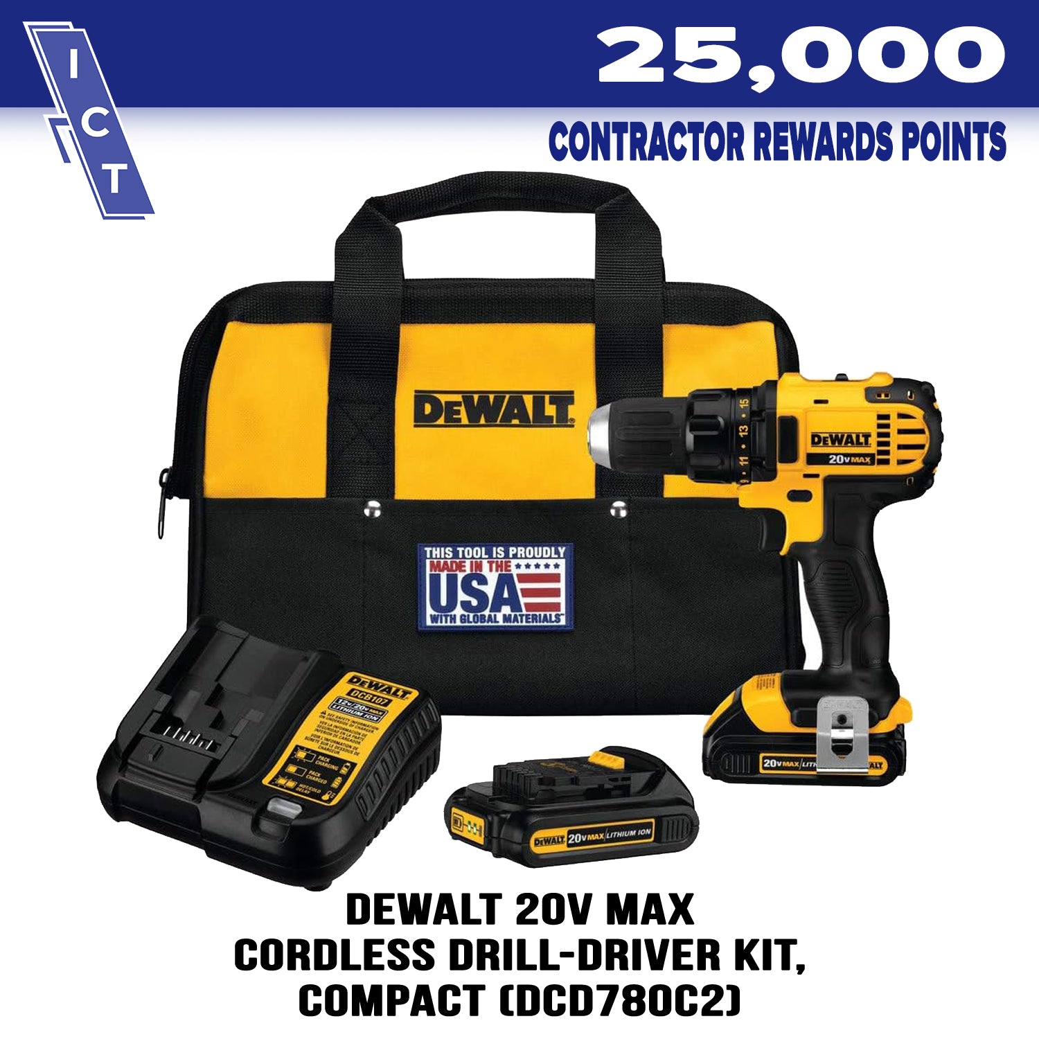 Dewalt drill kit prize for 25000 points