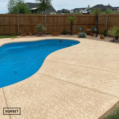 Pool Deck painted with Color Seal in the color Sunset
