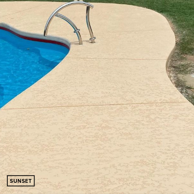 Pool Deck painted with Color Seal in the color Sunset