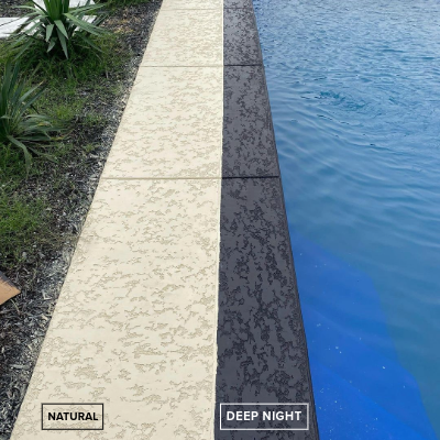 Pool Deck painted with Color Seal in the color natural & Deep Night
