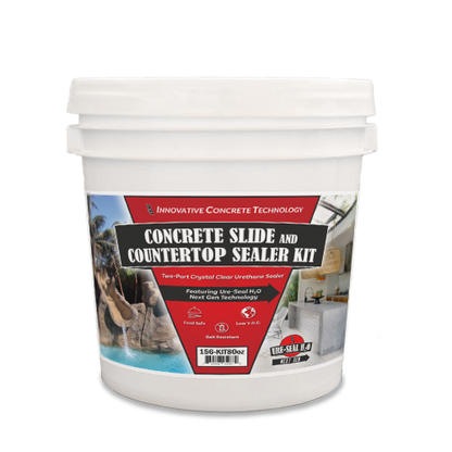 Bucket of Concrete Slide and Countertop Sealer Kit