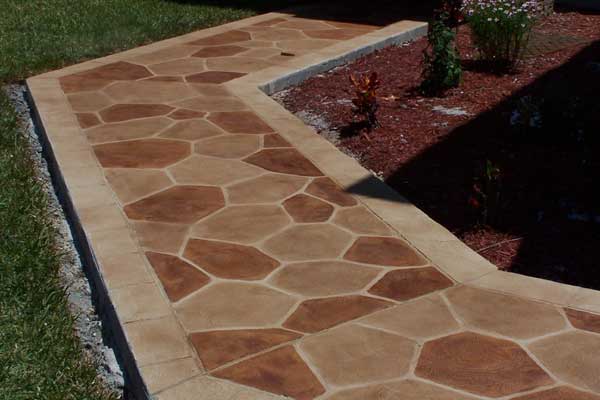 Paver walkway entrance to a home