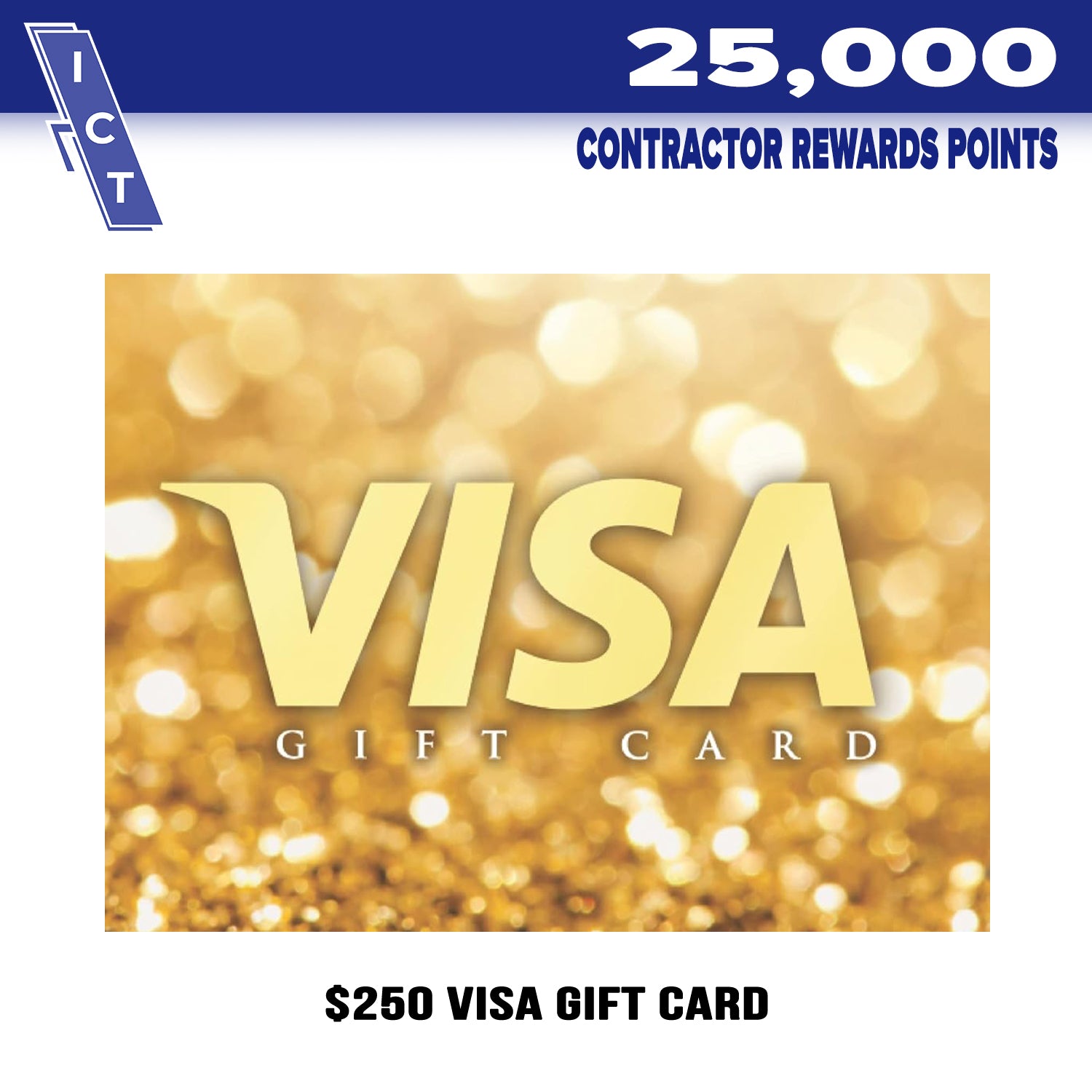 $250 Visa gift card for 25000 points