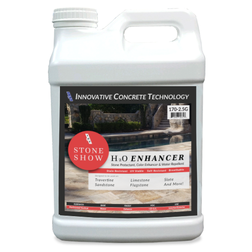 2.5 gallon container of Stone Show H2O Enhancer